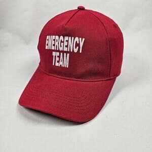 Big "Emergency Team" Strapback Baseball Cap, Size Adjustable